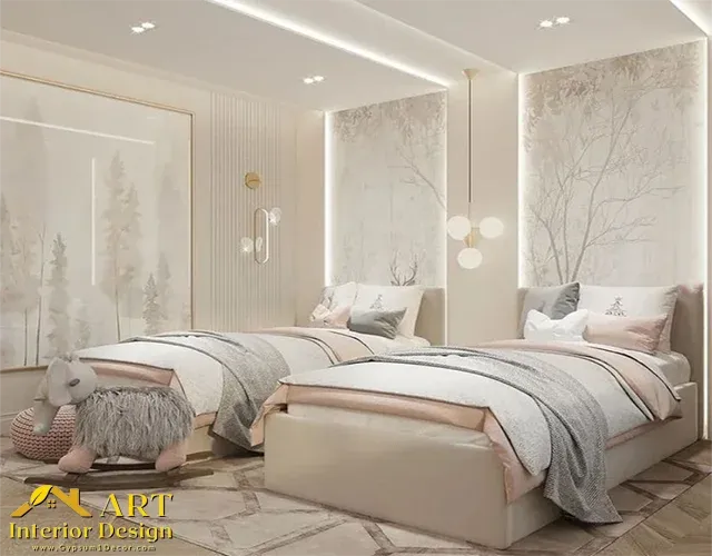 Children's bedroom with two beds